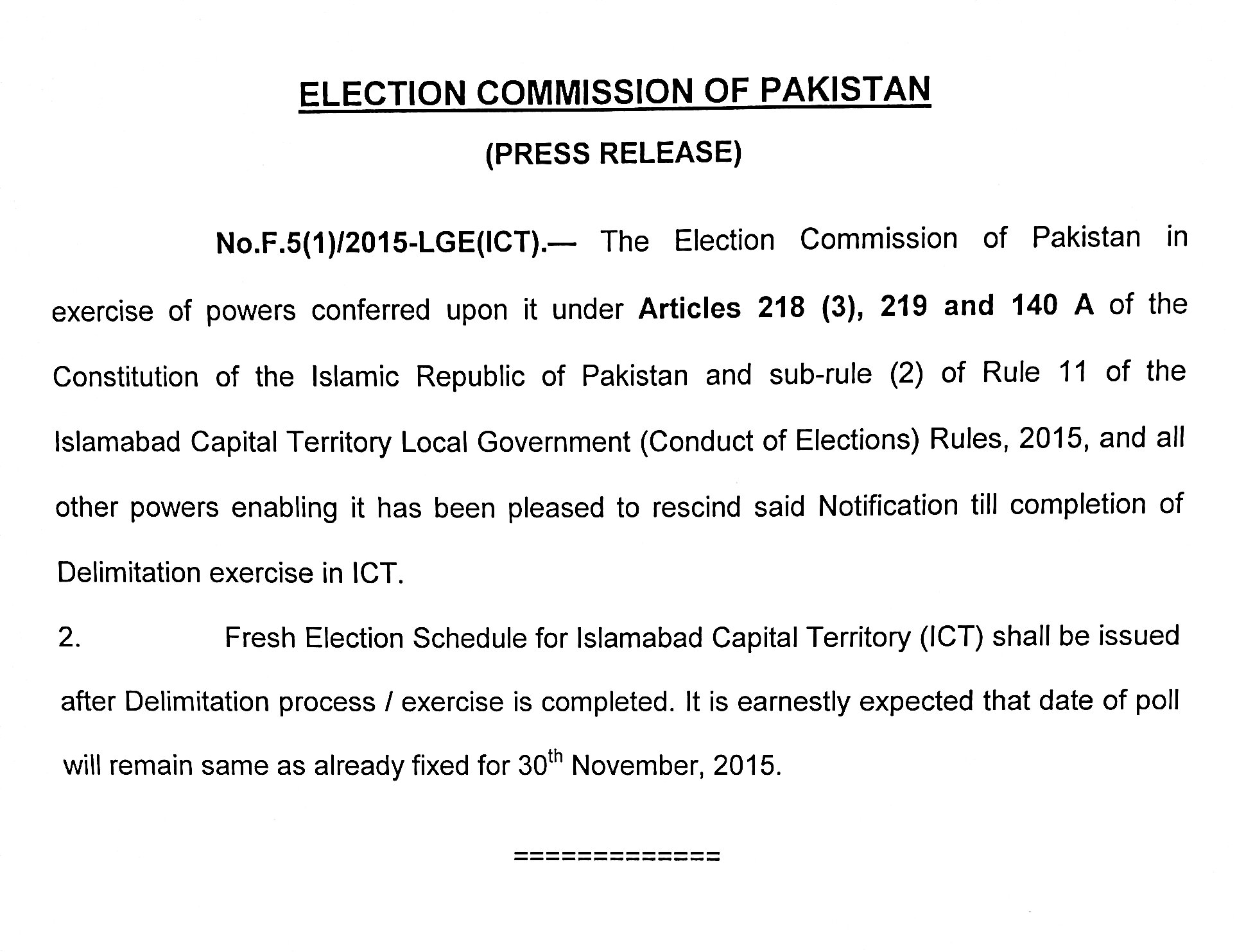 Election Commission Of Pakistan