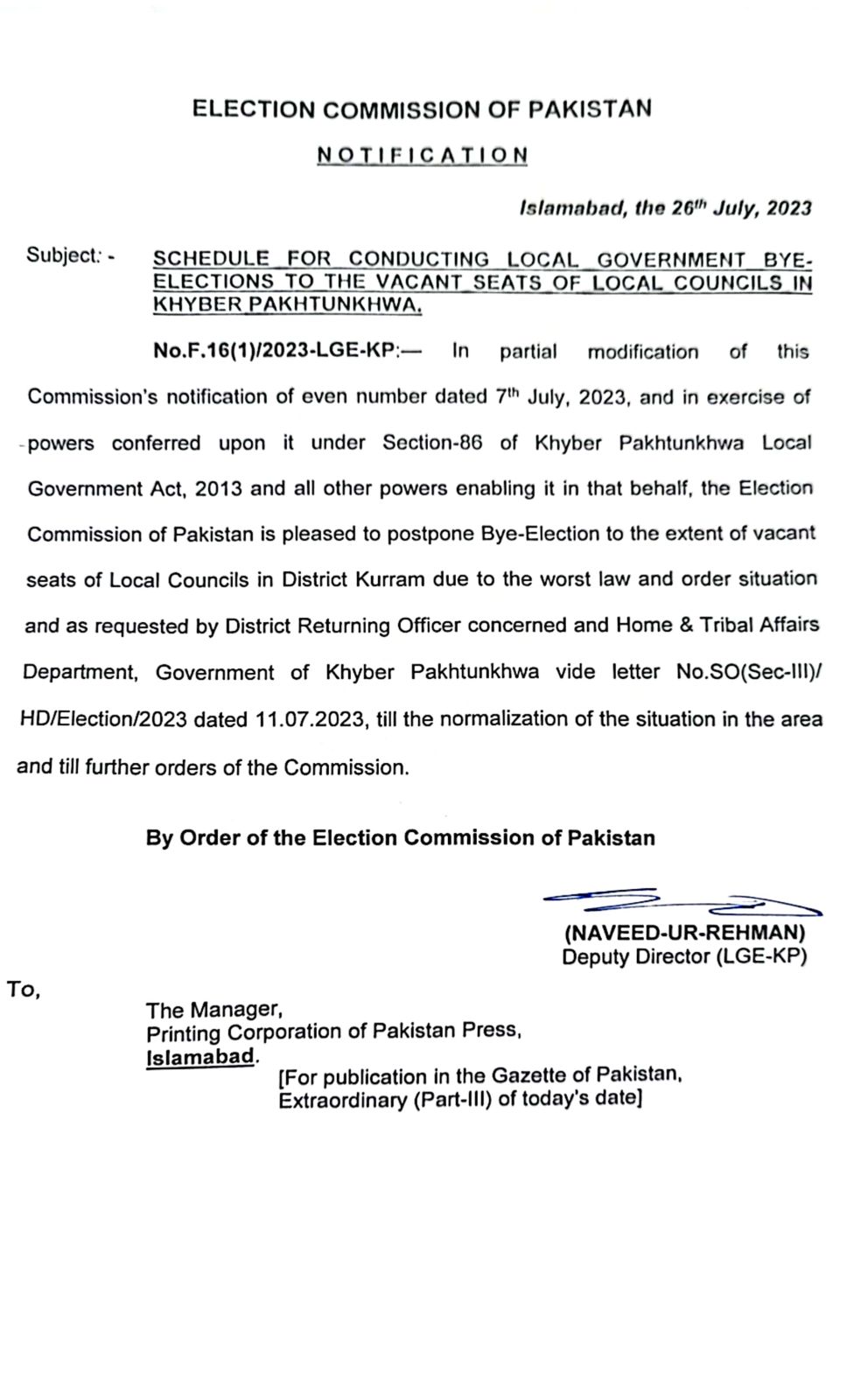 Election Commission Of Pakistan